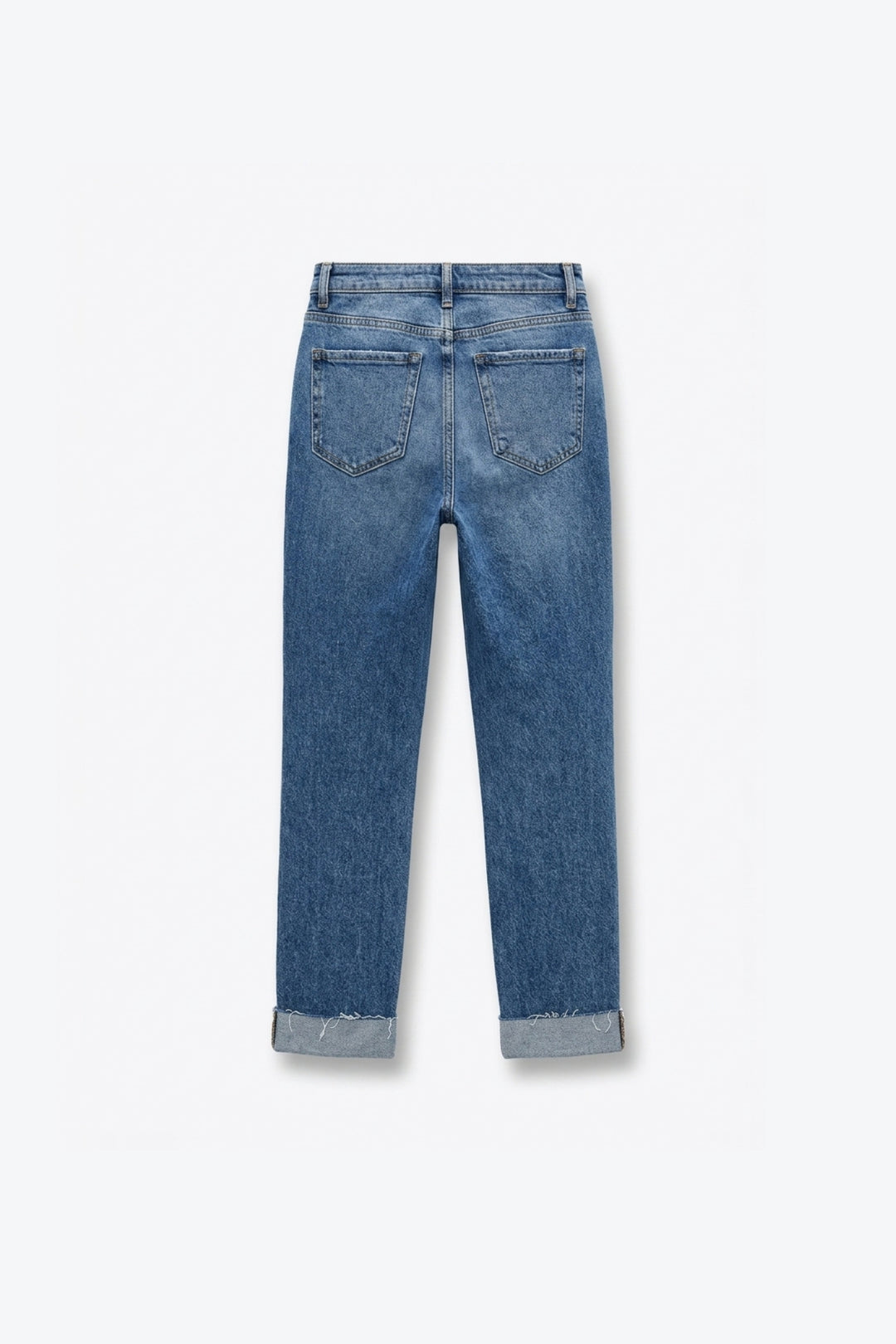 JEANS DROIT À REBORD DROIT