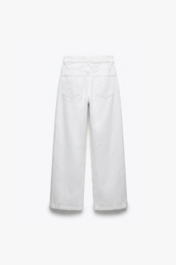JEANS BLANC COUPE LARGE