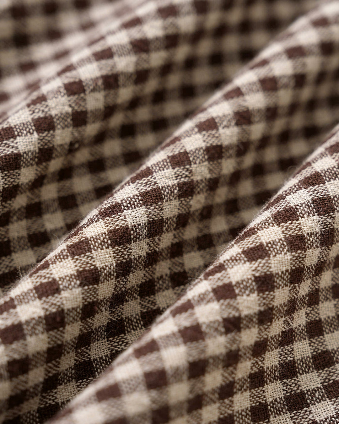 Robe Mini à Bretelles en Vichy Marron
