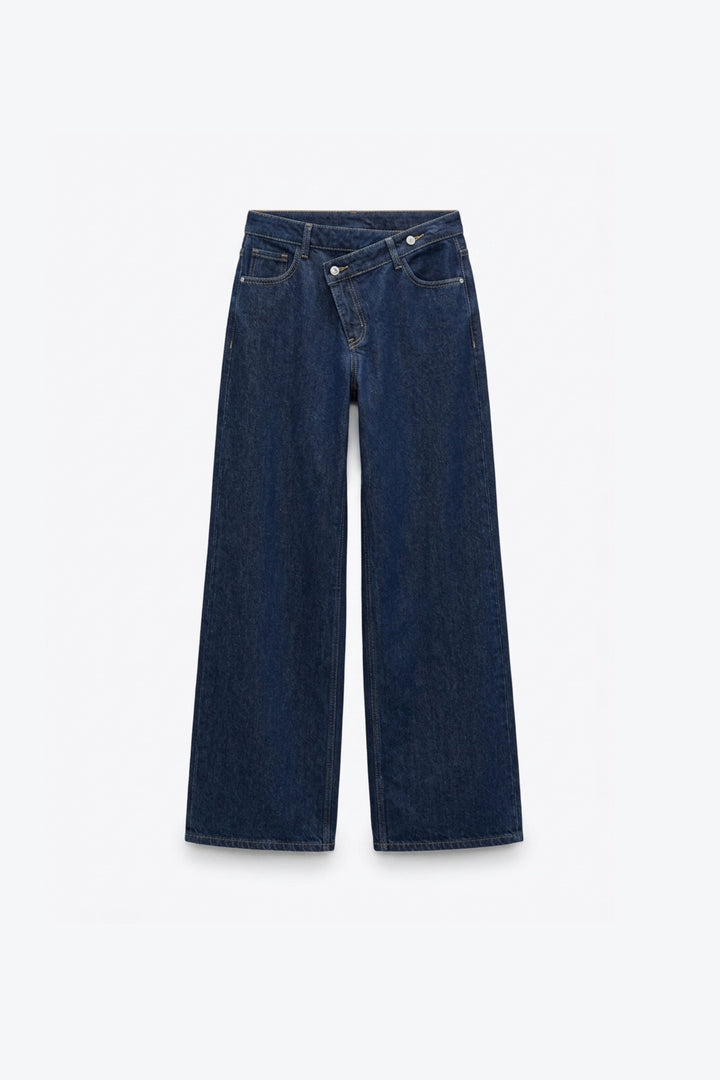 JEANS LARGE À BOUTONNAGE CROISÉ