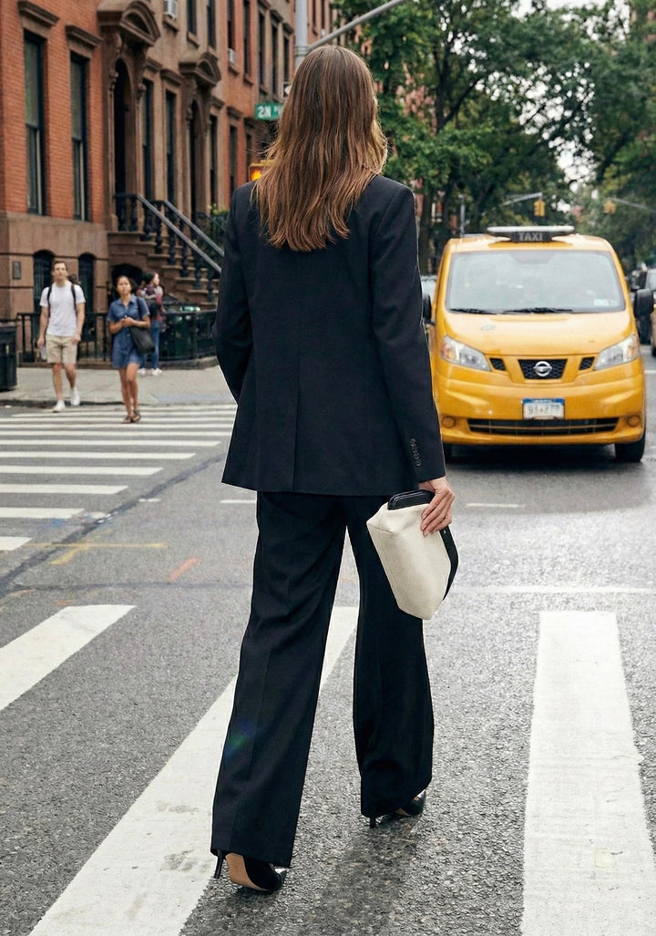 PANTALON LARGE À PINCE