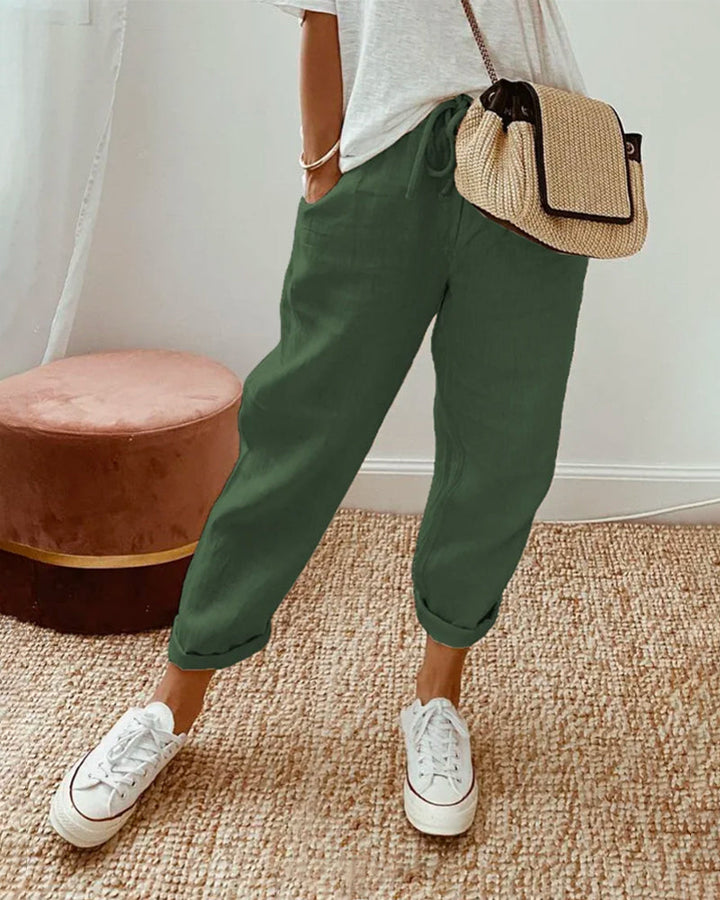 Lucie™ — Pantalon fluide en mélange coton et lin