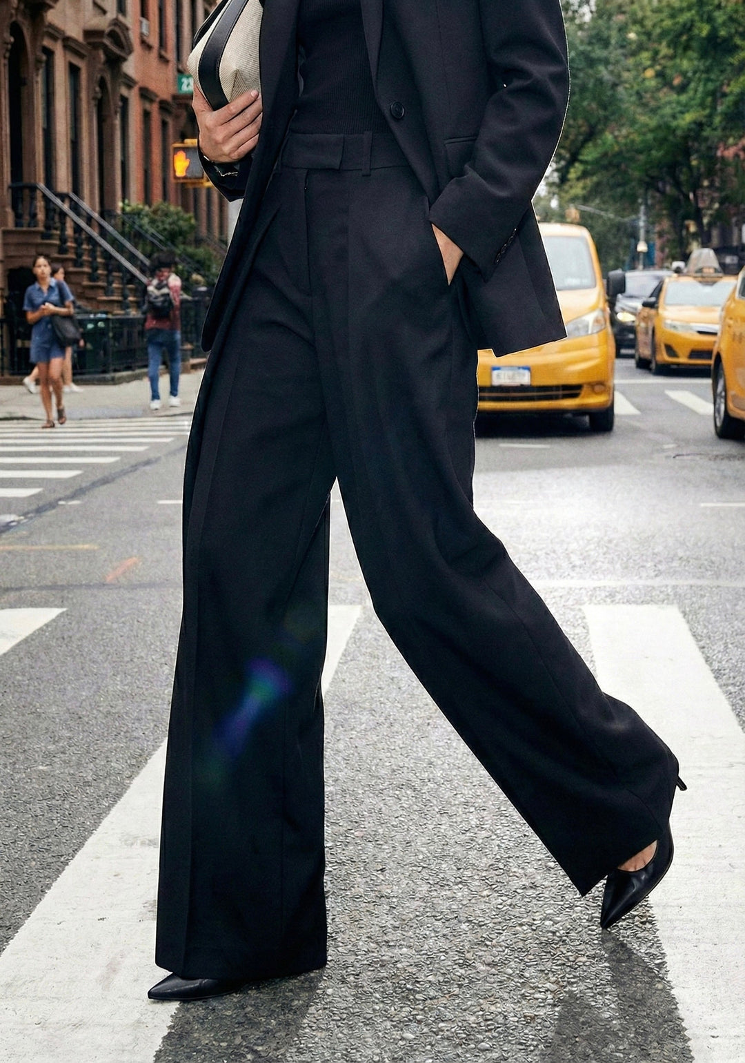 PANTALON LARGE À PINCE