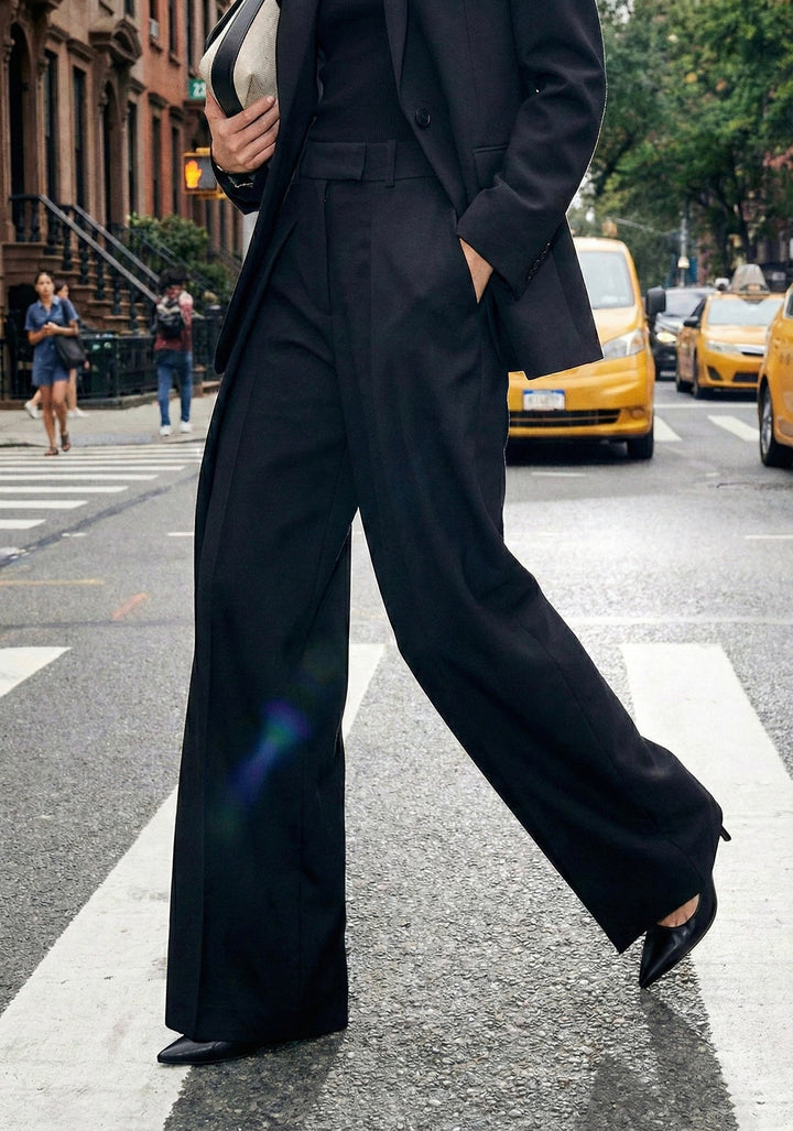 PANTALON LARGE À PINCE