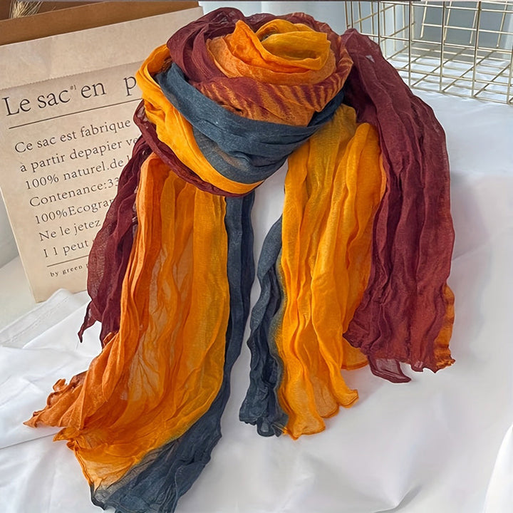 Écharpe Maëlys – Blocs de couleurs vintage
