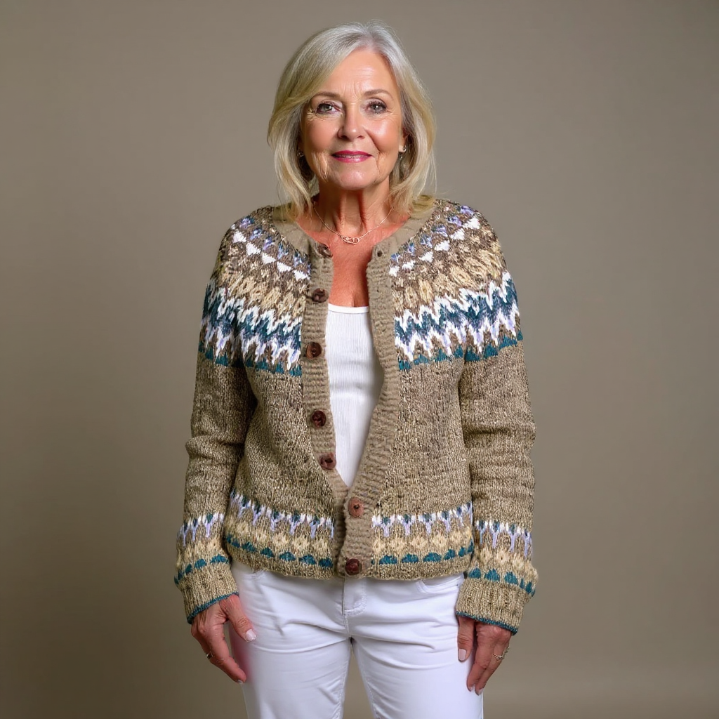 Ophélie Cardigan – Maille vintage aux tons naturels