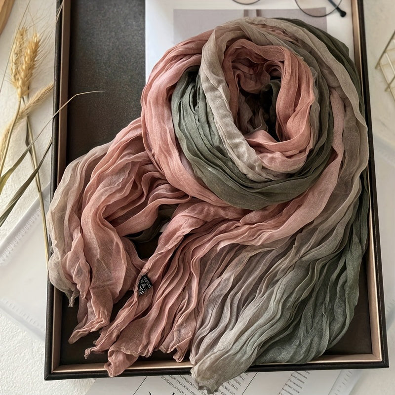 Écharpe Maëlys – Blocs de couleurs vintage