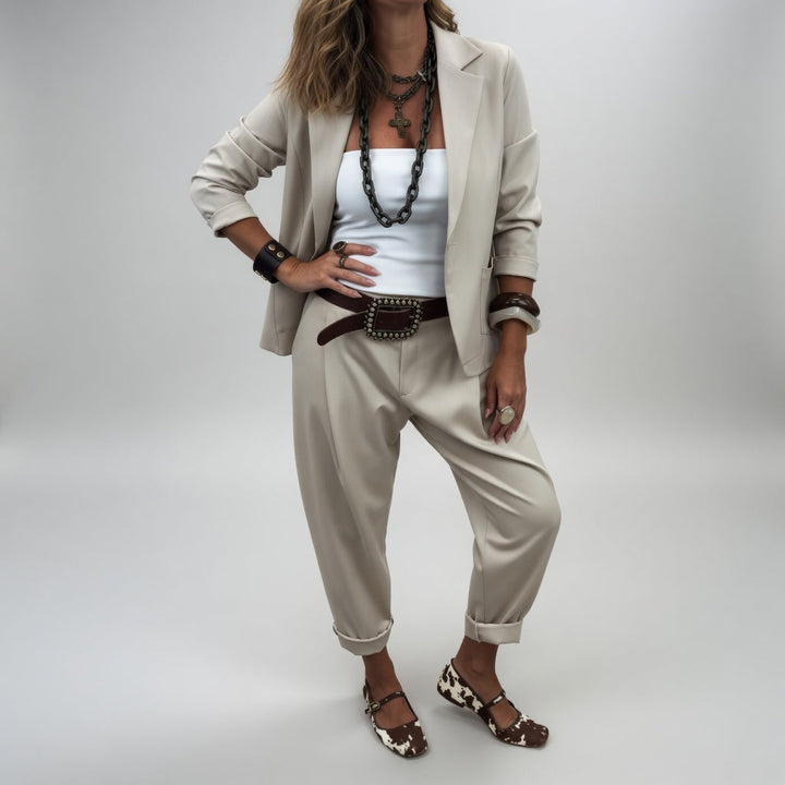 Gaïane™ — Tailleur pantalon fluide élégance décontractée