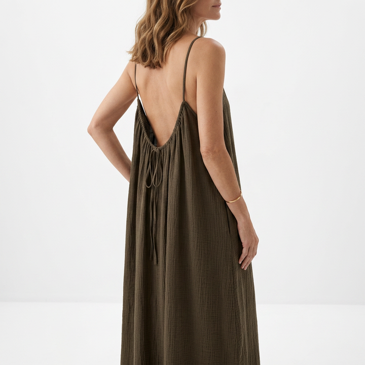 Dorsale™ — Robe maxi dos nu bretelles lacet