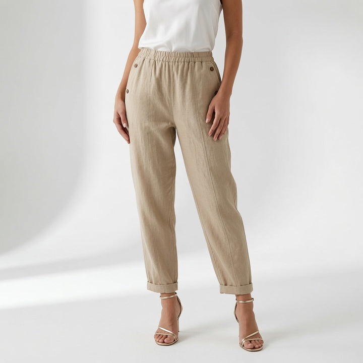 Azélyne™ — Pantalon fluide lin confort estival