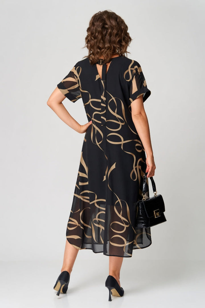 Edmée™ – Robe fluide graphique, élégance assumée