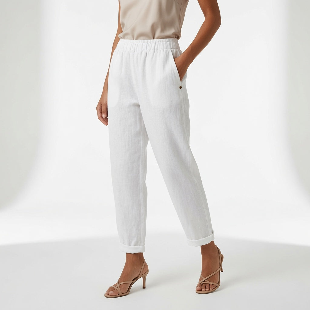 Azélyne™ — Pantalon fluide lin confort estival
