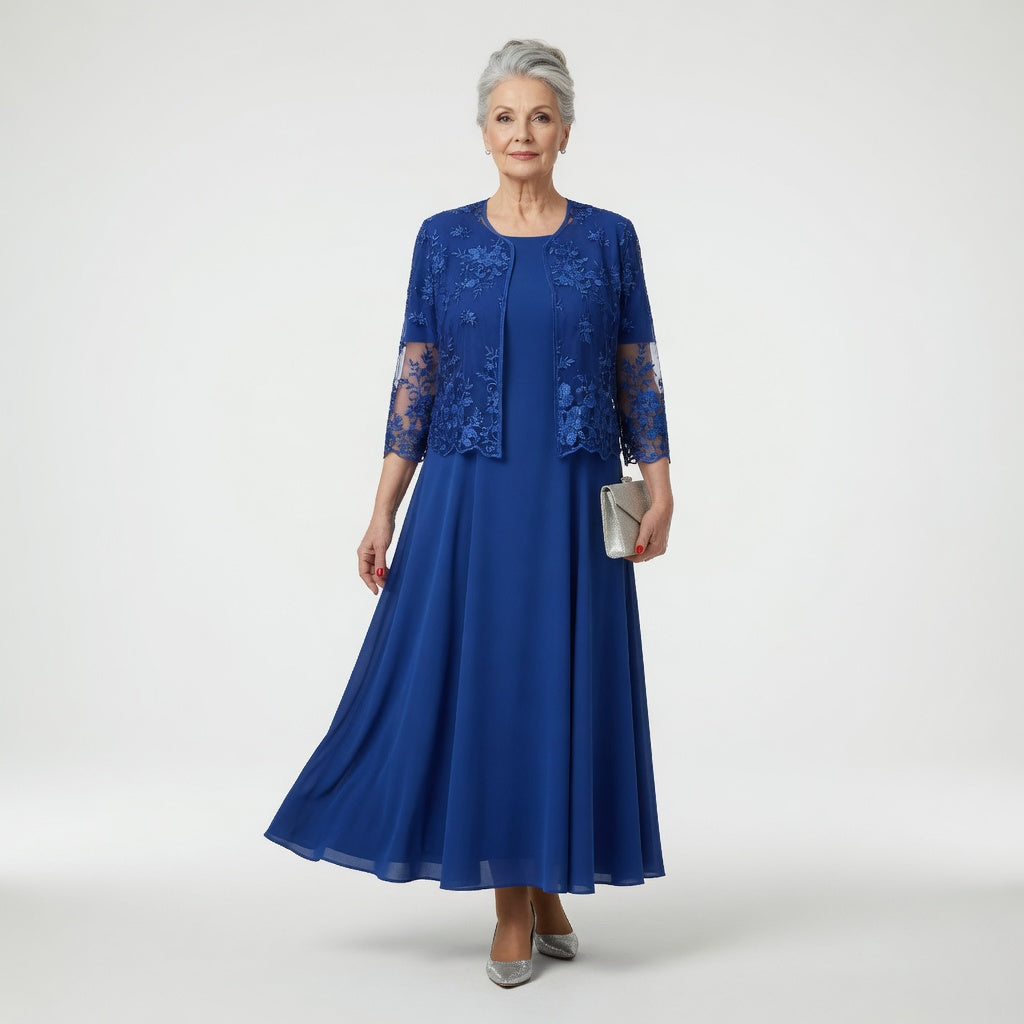 Victorine™ — Robe longue cérémonie élégance florale raffinée