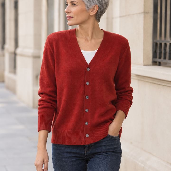 Éline — Cardigan doux à col V