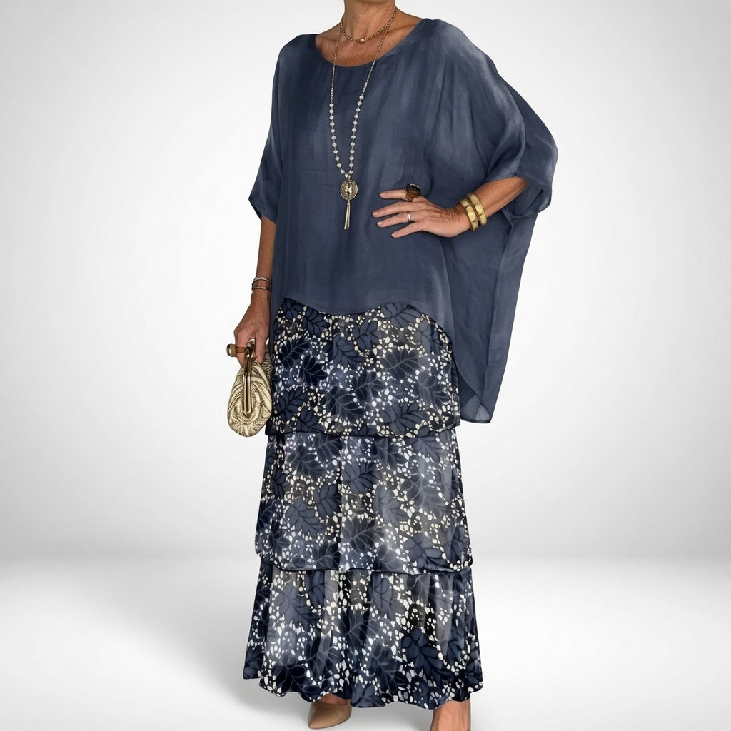 Émeline™ — Robe maxi fluide à volants bohème
