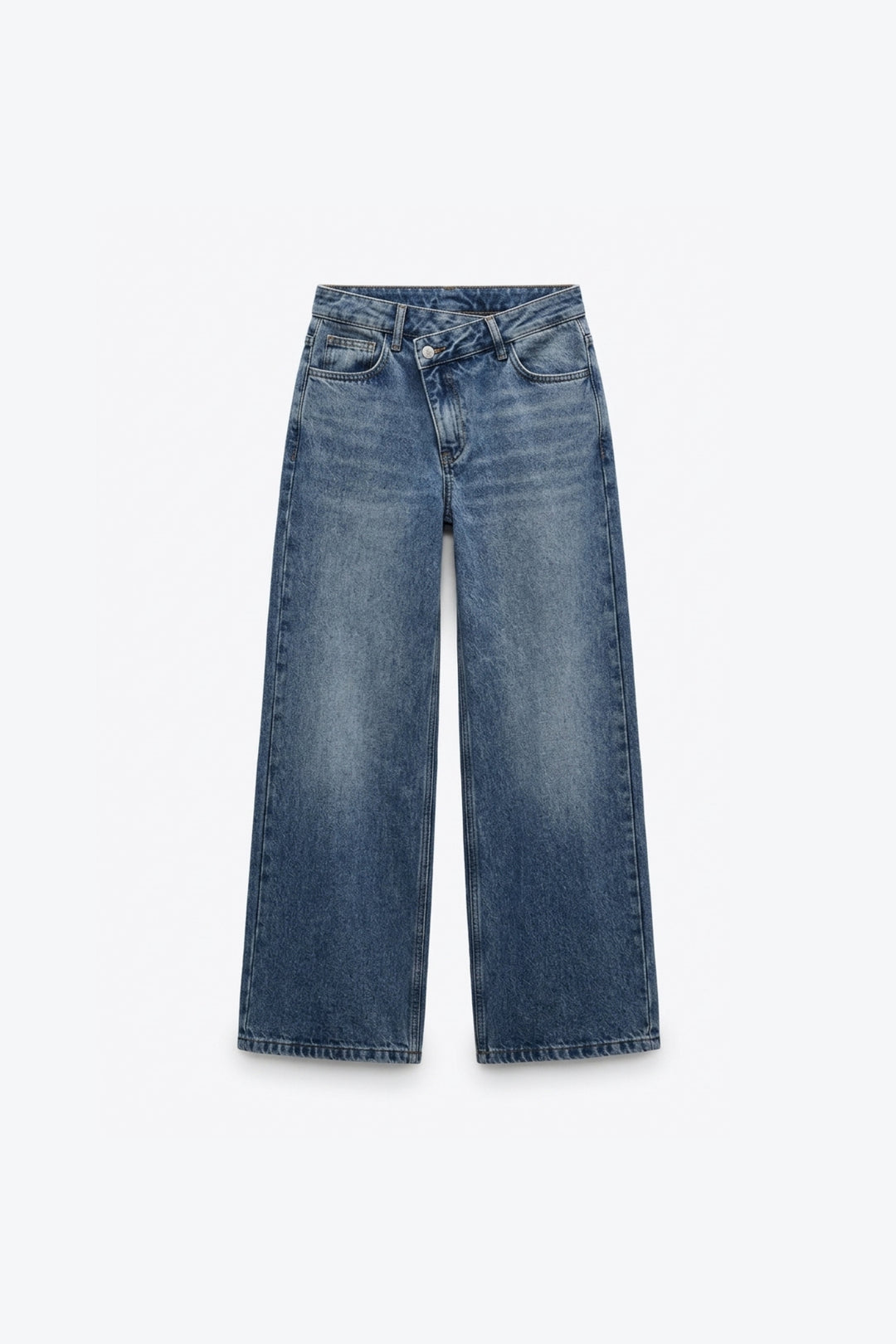JEANS À FERMETURE ASYMÉTRIQUE