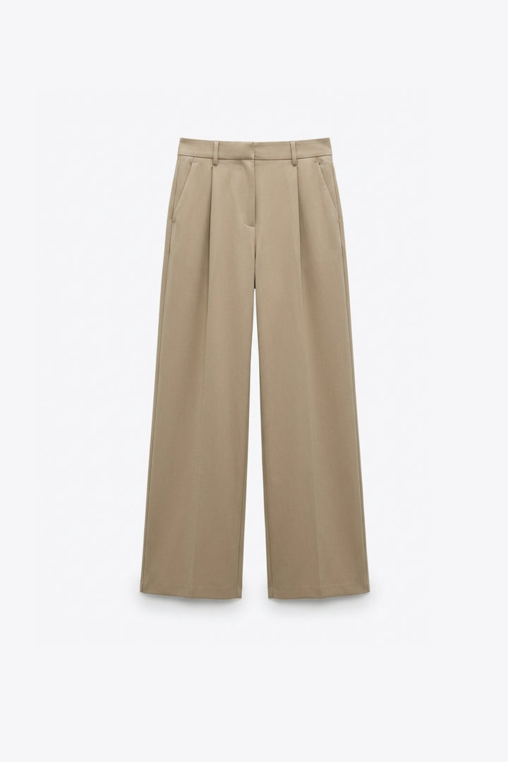 PANTALON DROIT À PINCES