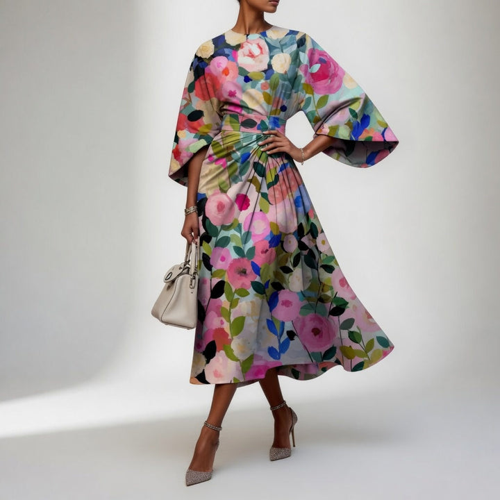 Mirabelle™ – Robe kimono florale, grâce orientale