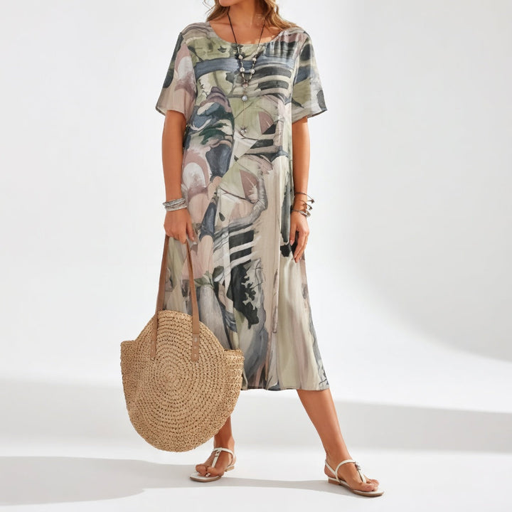 Azéloria™ — Robe longue artistique élégance fluide