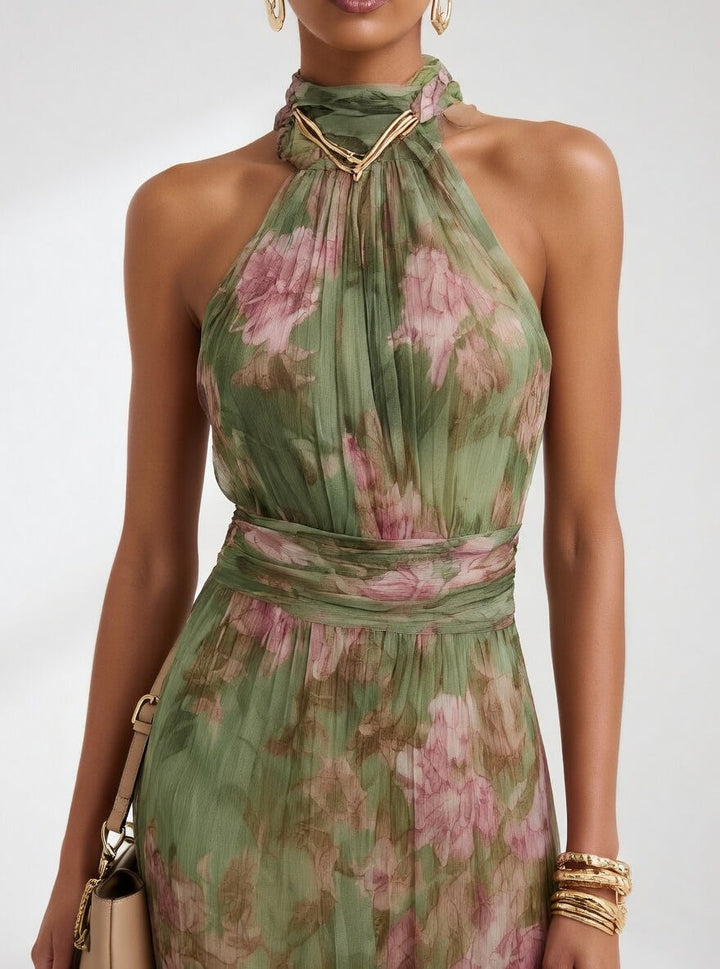 Roséline™ — Robe longue florale élégante aérienne