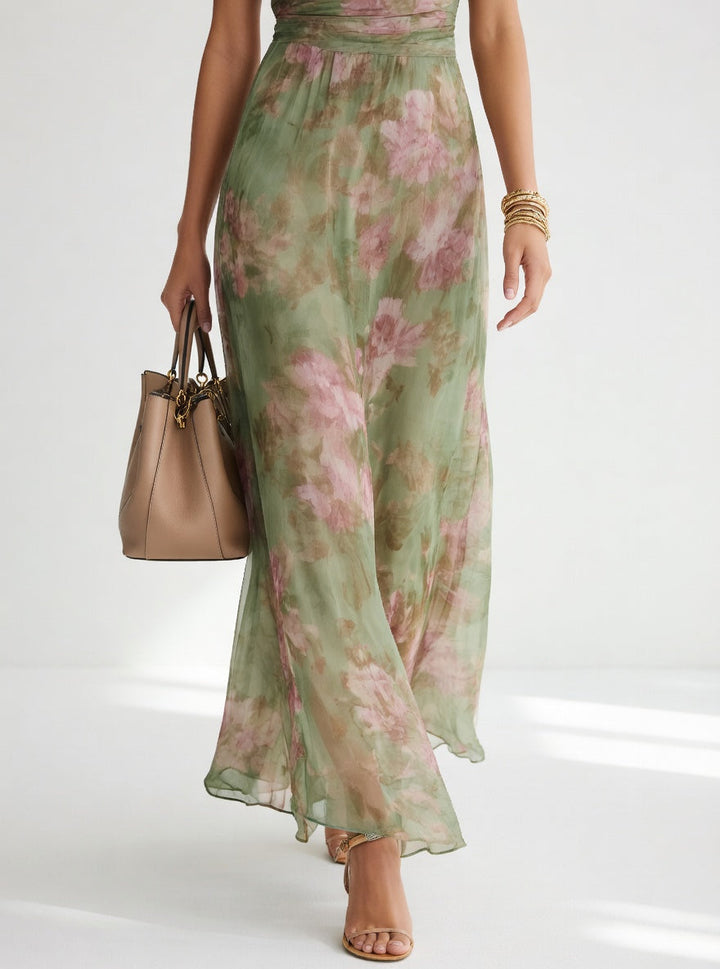Roséline™ — Robe longue florale élégante aérienne