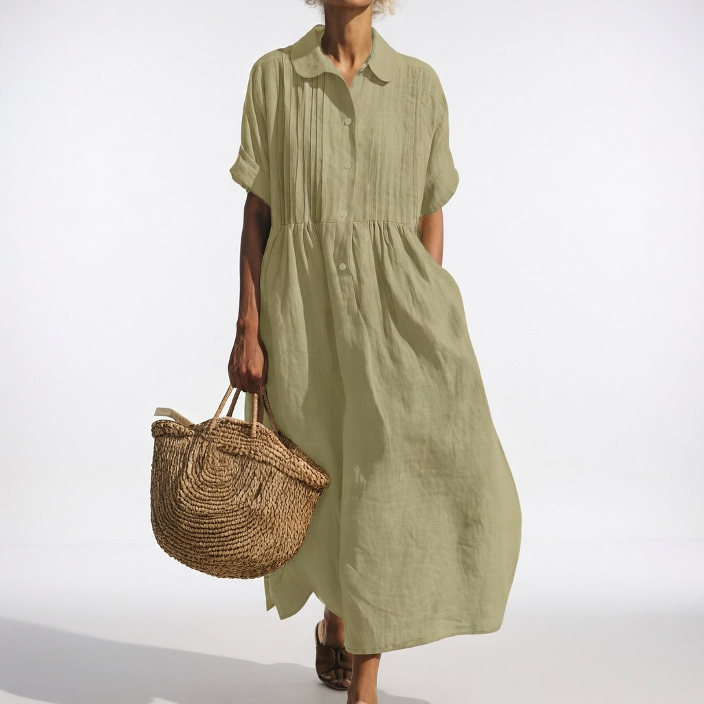 Lysandra™ — Robe chemise fluide estivale