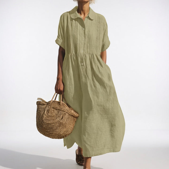 Lysandra™ — Robe chemise fluide estivale