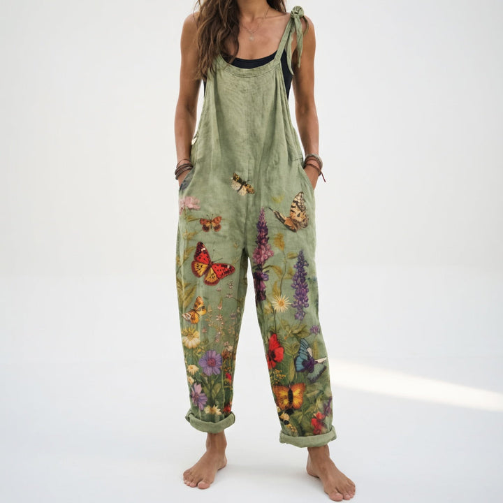 Valéane™ — Salopette florale artistique naturelle confortable