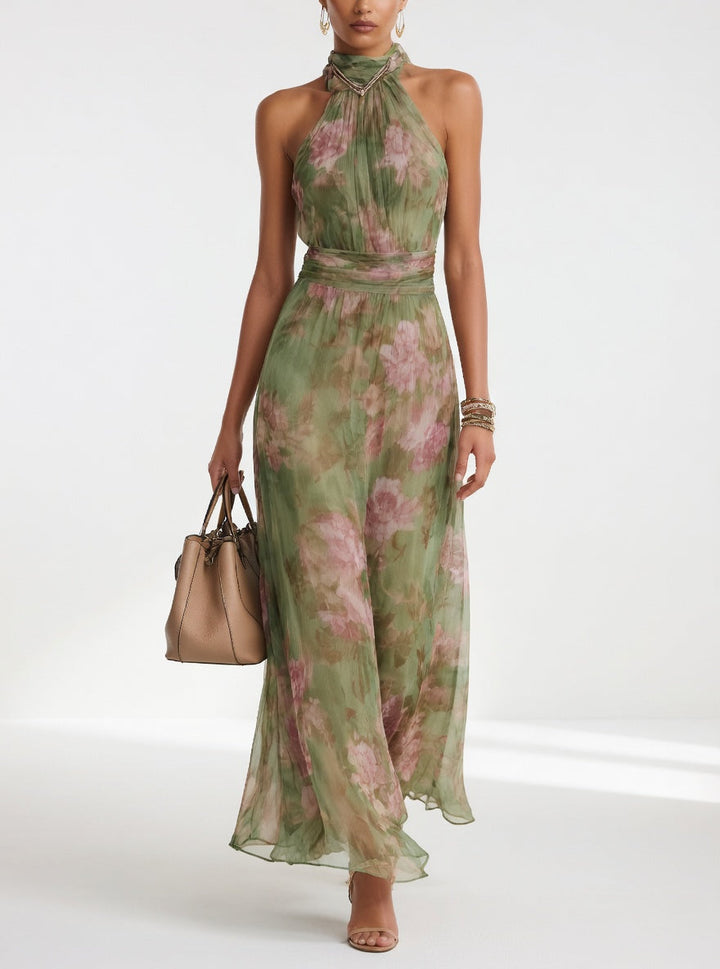 Roséline™ — Robe longue florale élégante aérienne