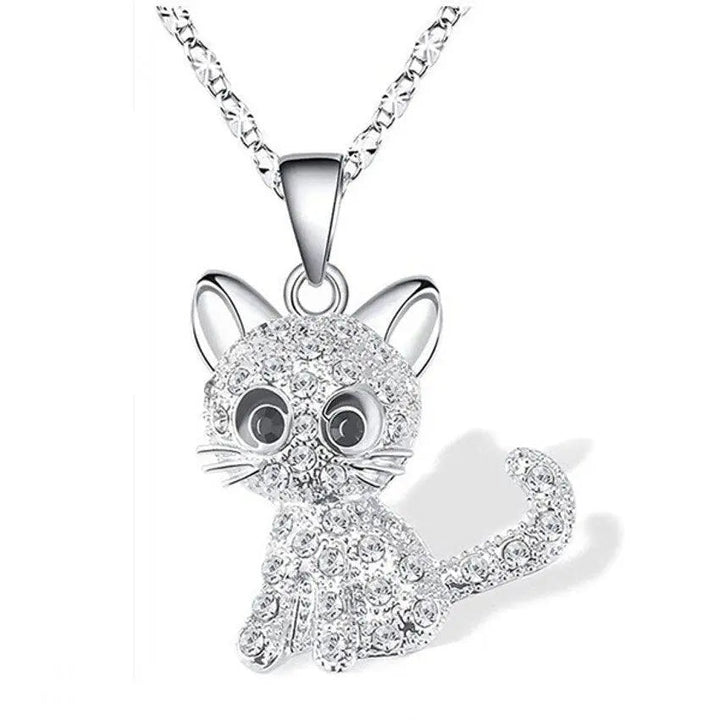 Collier en Zirconia Coloré avec Monture en Argent