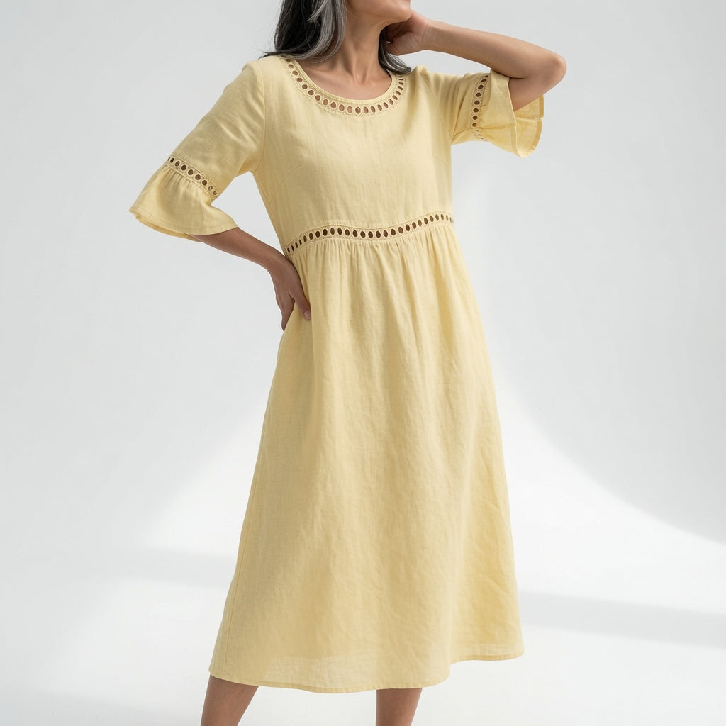 Lysévora™ — Robe midi fluide élégance estivale