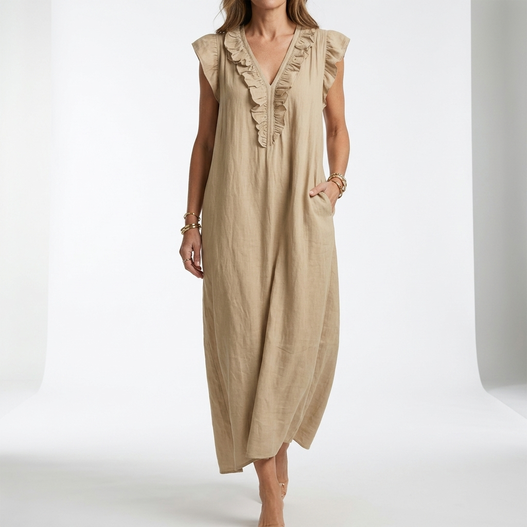 Terrale™ — Robe maxi bohème poches élégance naturelle