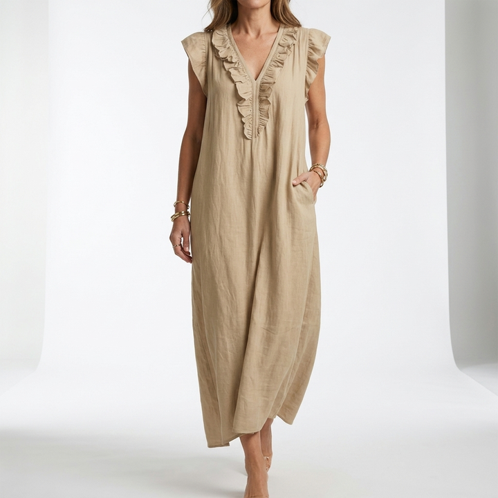 Terrale™ — Robe maxi bohème poches élégance naturelle