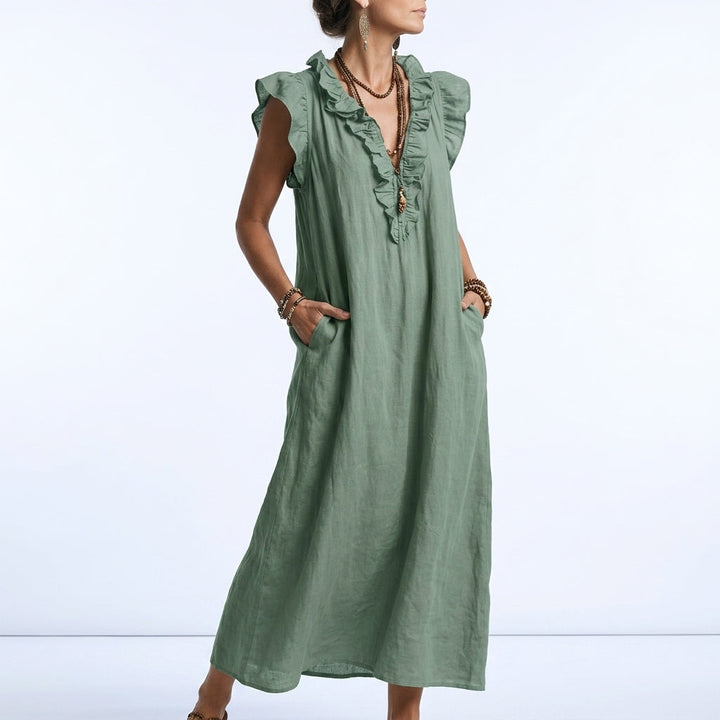 Terrale™ — Robe maxi bohème poches élégance naturelle