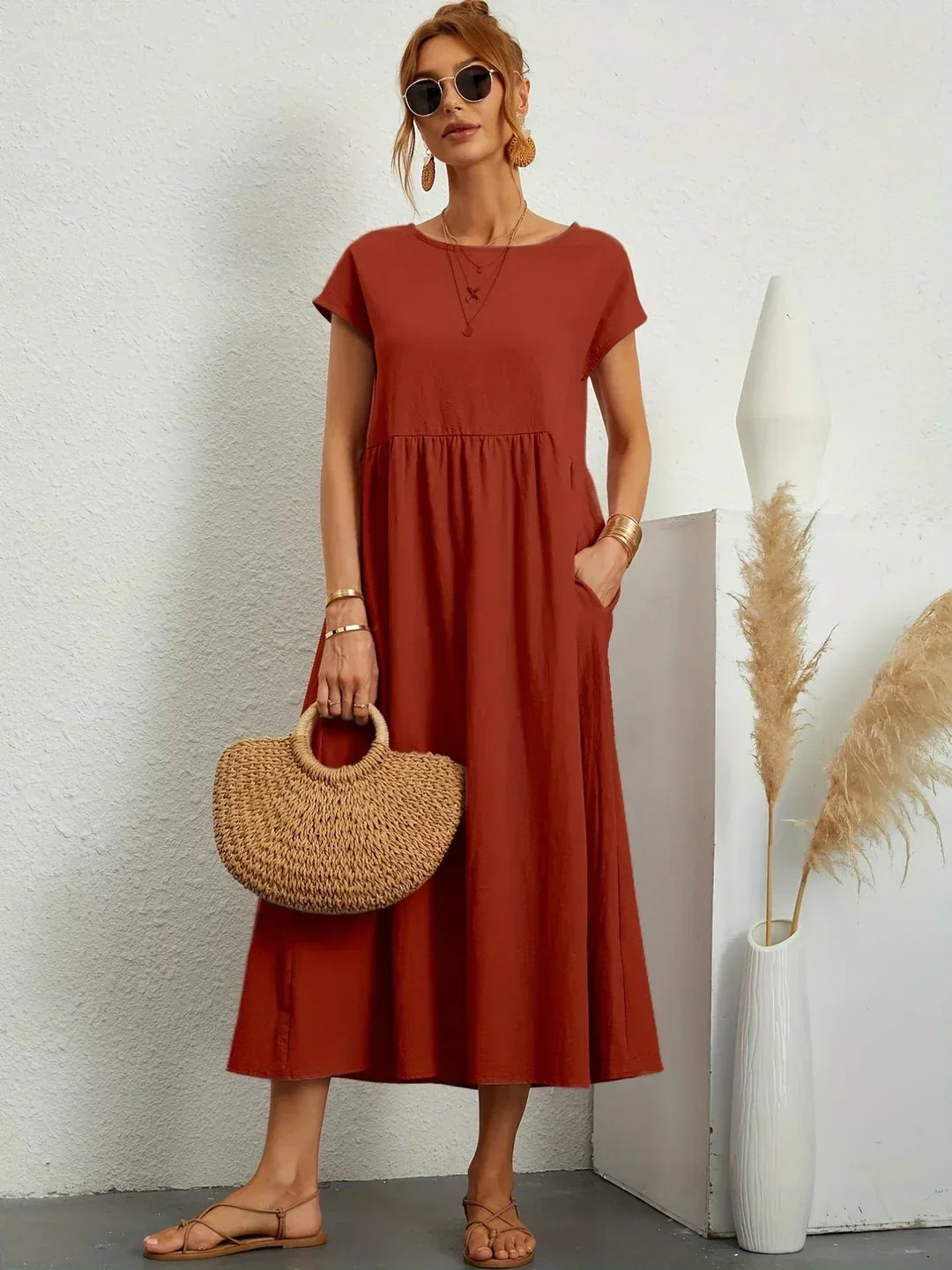 Rose™ — Robe midi fluide à l'élégance intemporelle