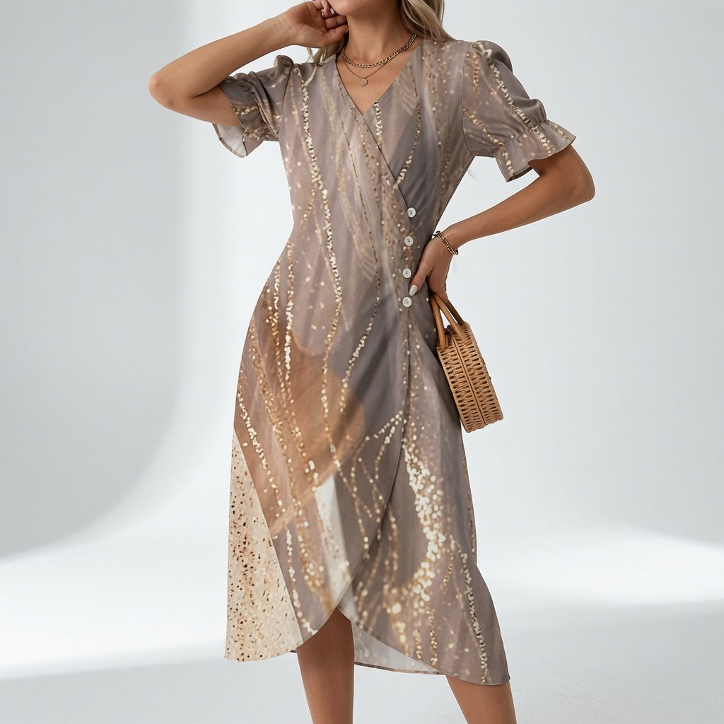Maësylia™ — Robe portefeuille florale élégance estivale