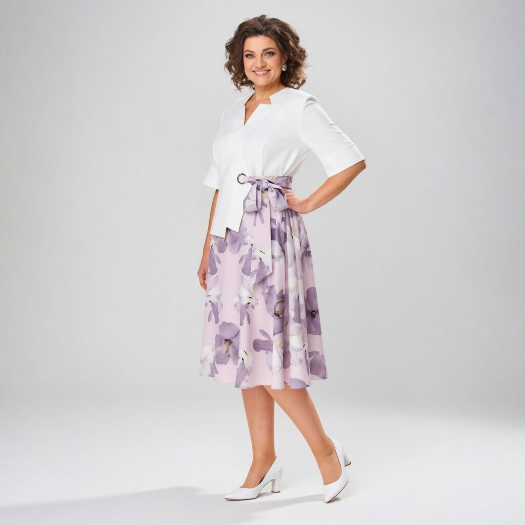 Mélusine™ — Ensemble jupe florale élégance romantique