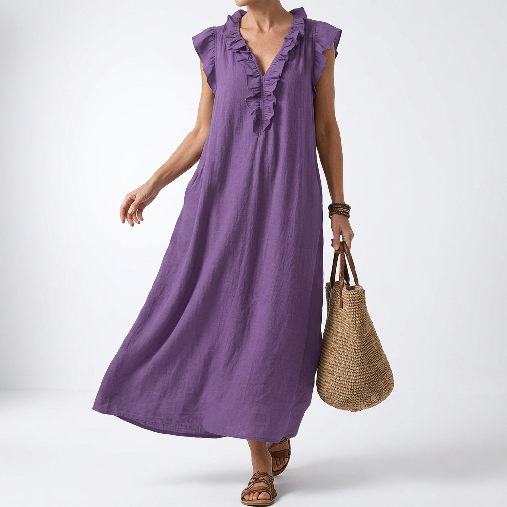 Terrale™ — Robe maxi bohème poches élégance naturelle