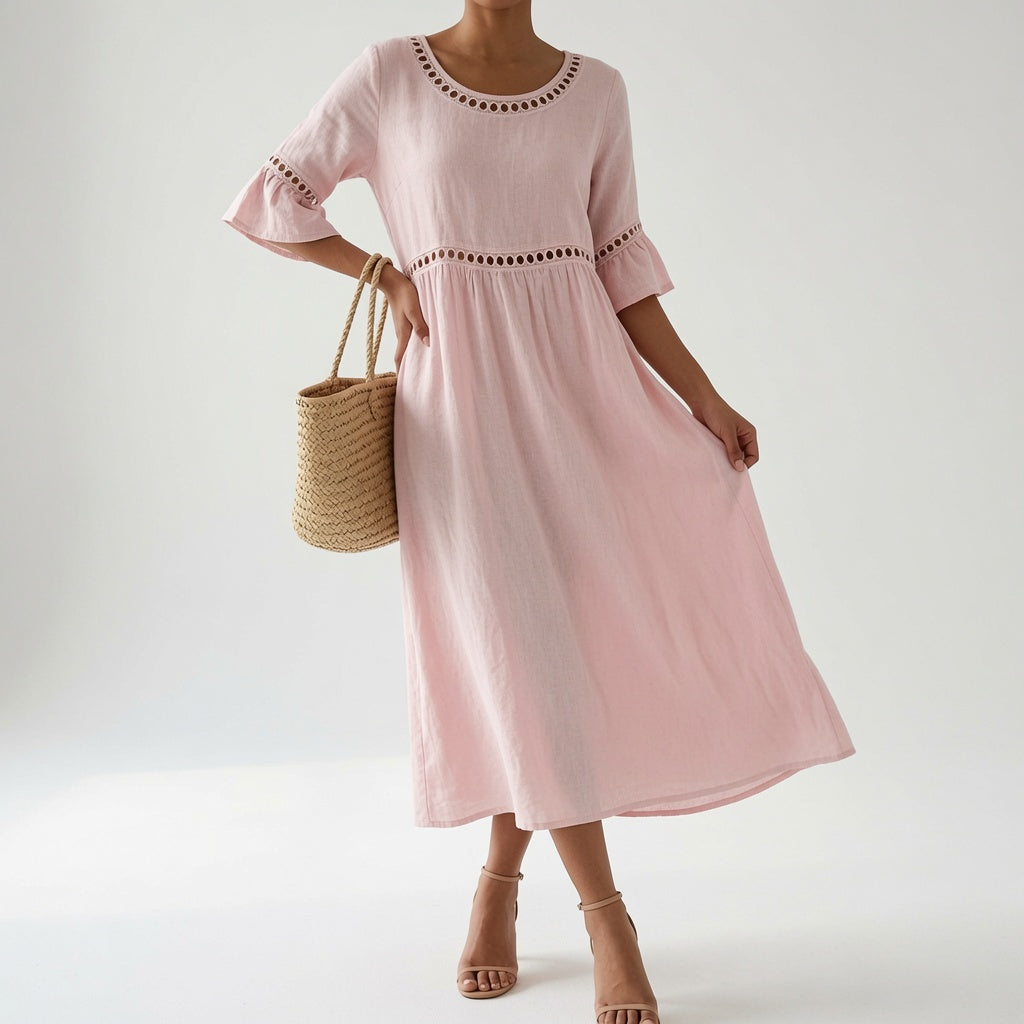 Lysévora™ — Robe midi fluide élégance estivale