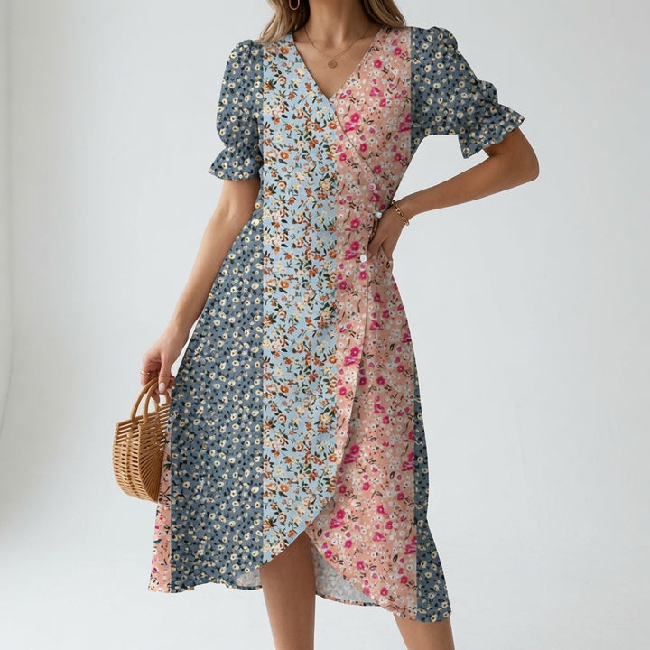 Maësylia™ — Robe portefeuille florale élégance estivale