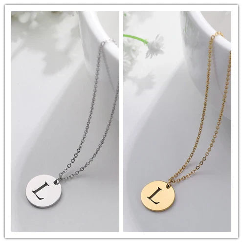 Collier Pendentif Lettre en Or Élégant