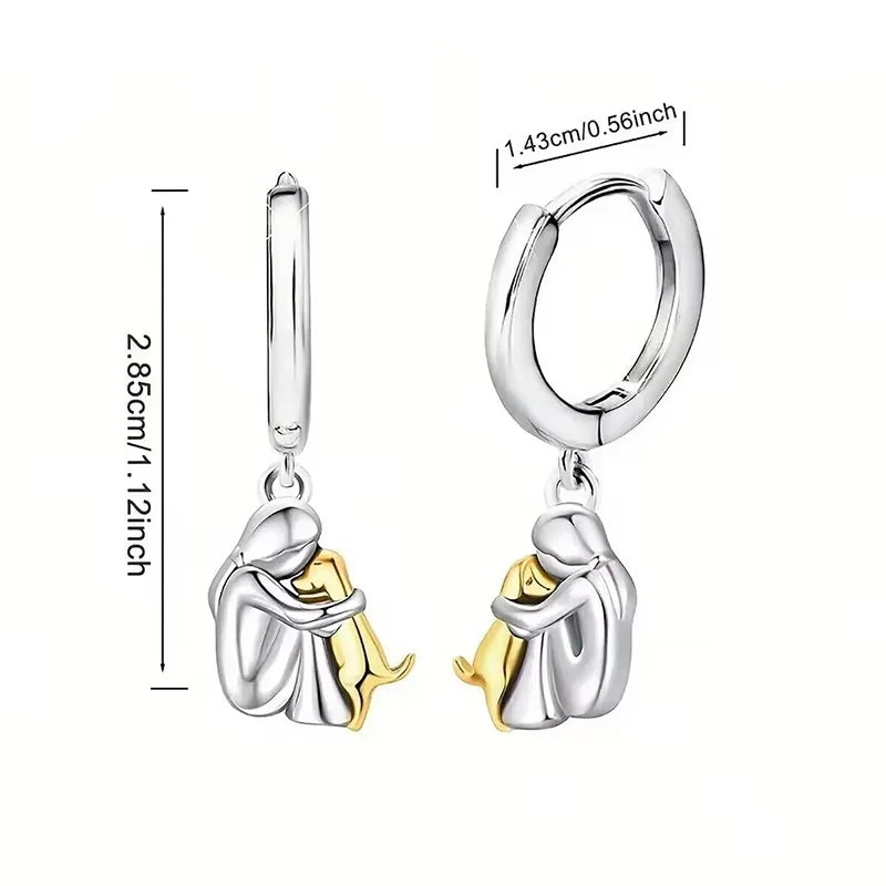 Ginny™ – Boucles d’oreilles icône chien (fermeture ronde)