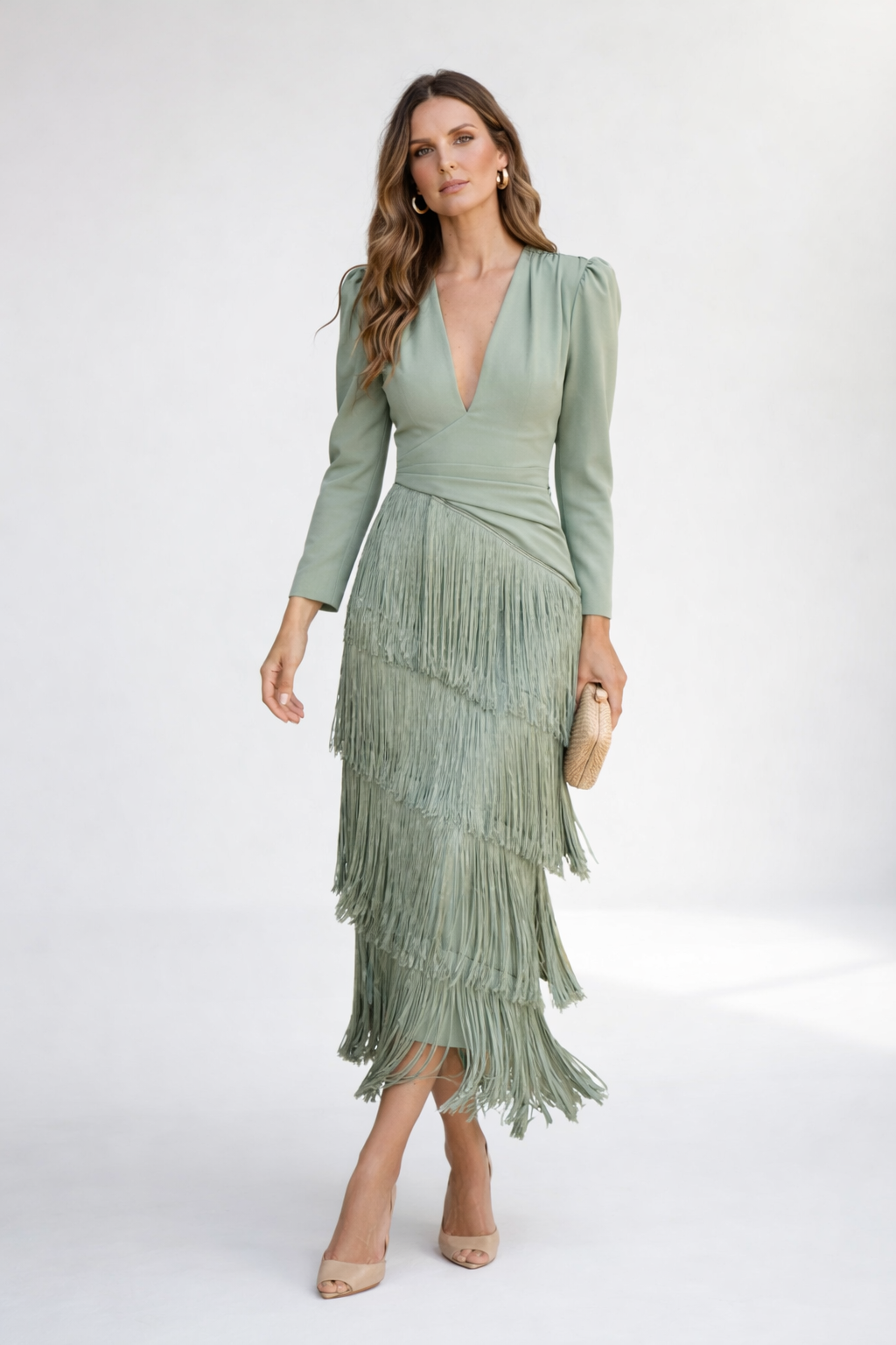 Valériane™ — Robe frangée élégante silhouette raffinée