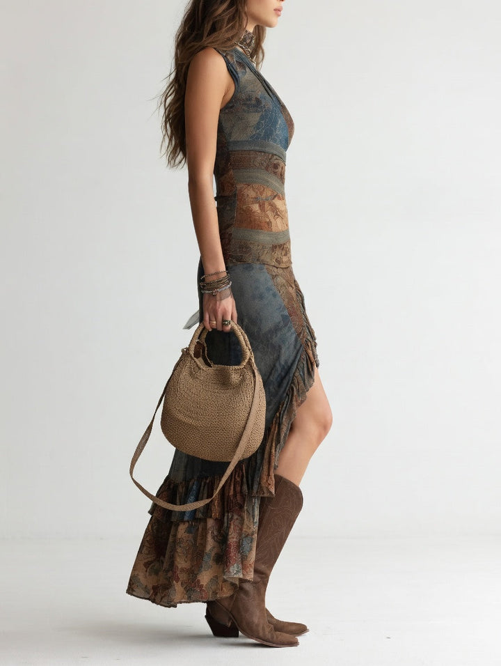 Aurélysse™ — Robe asymétrique bohème silhouette sculptée