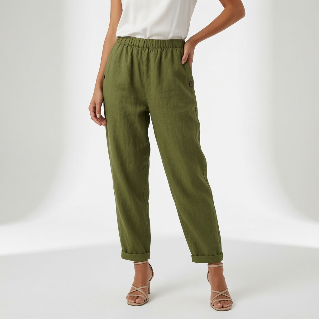 Azélyne™ — Pantalon fluide lin confort estival