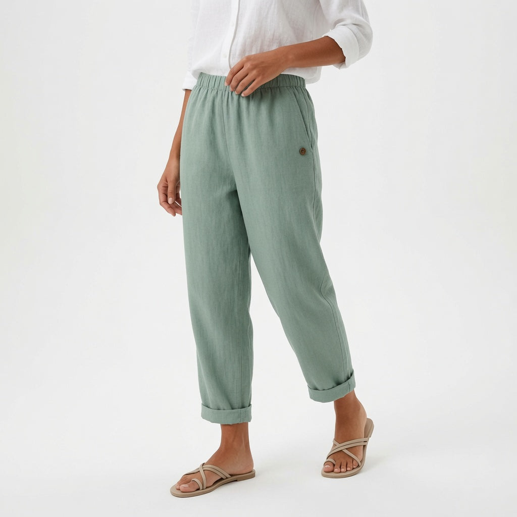 Azélyne™ — Pantalon fluide lin confort estival