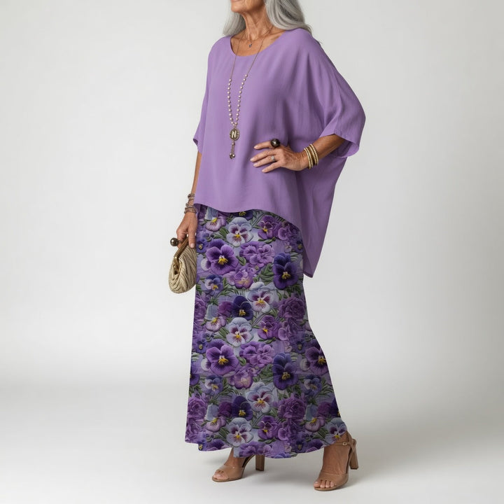 Émeline™ — Robe maxi fluide à volants bohème