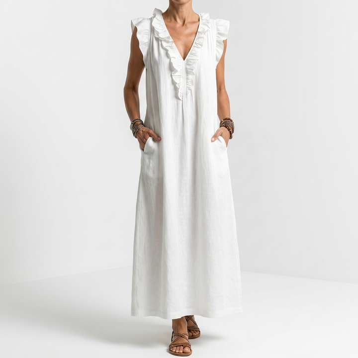 Terrale™ — Robe maxi bohème poches élégance naturelle