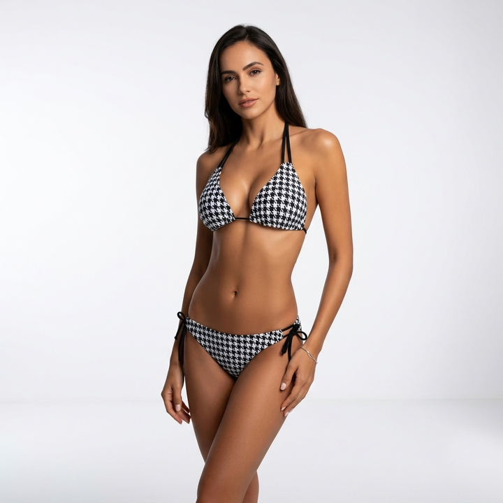 Savana™ — Bikini triangle imprimé taille haute