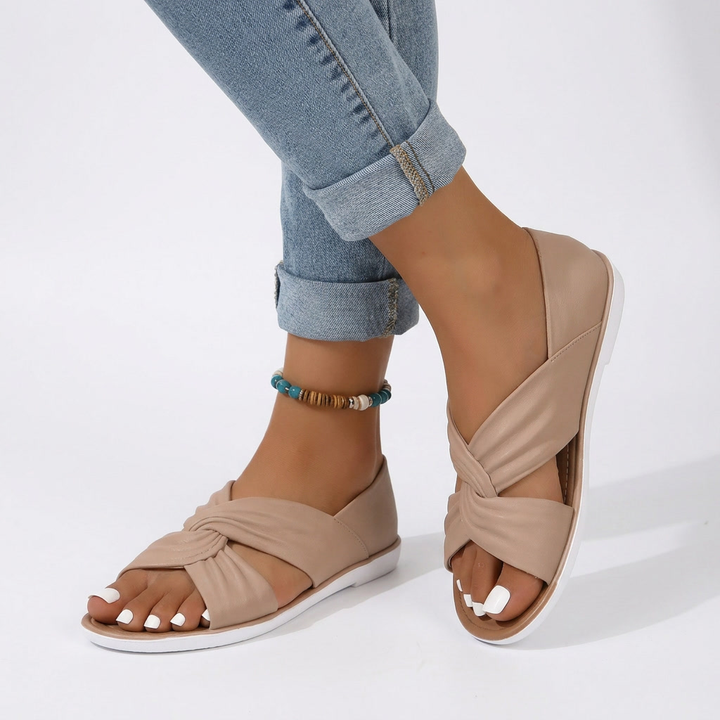 Orinthie™ — Mule plate croisée confort naturel quotidien